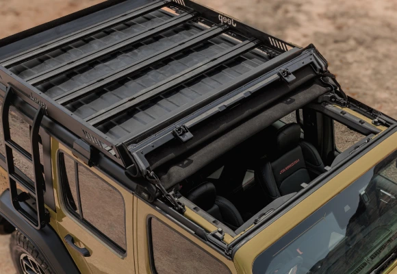 Quick-flip sun rider rooftop